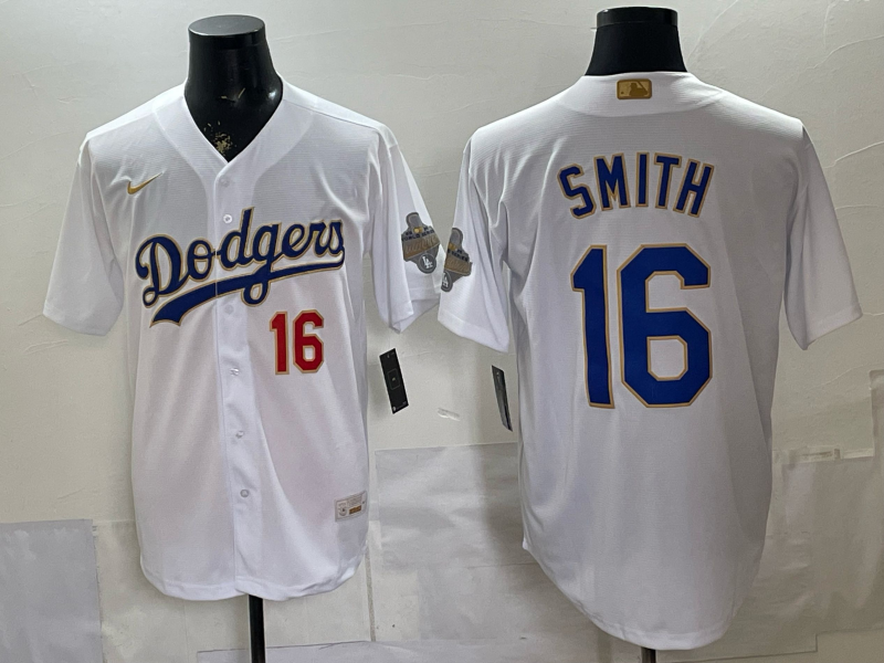 Men Los Angeles Dodgers #16 Smith white Game 2026 Nike MLB Jersey 04010002->->MLB Jersey